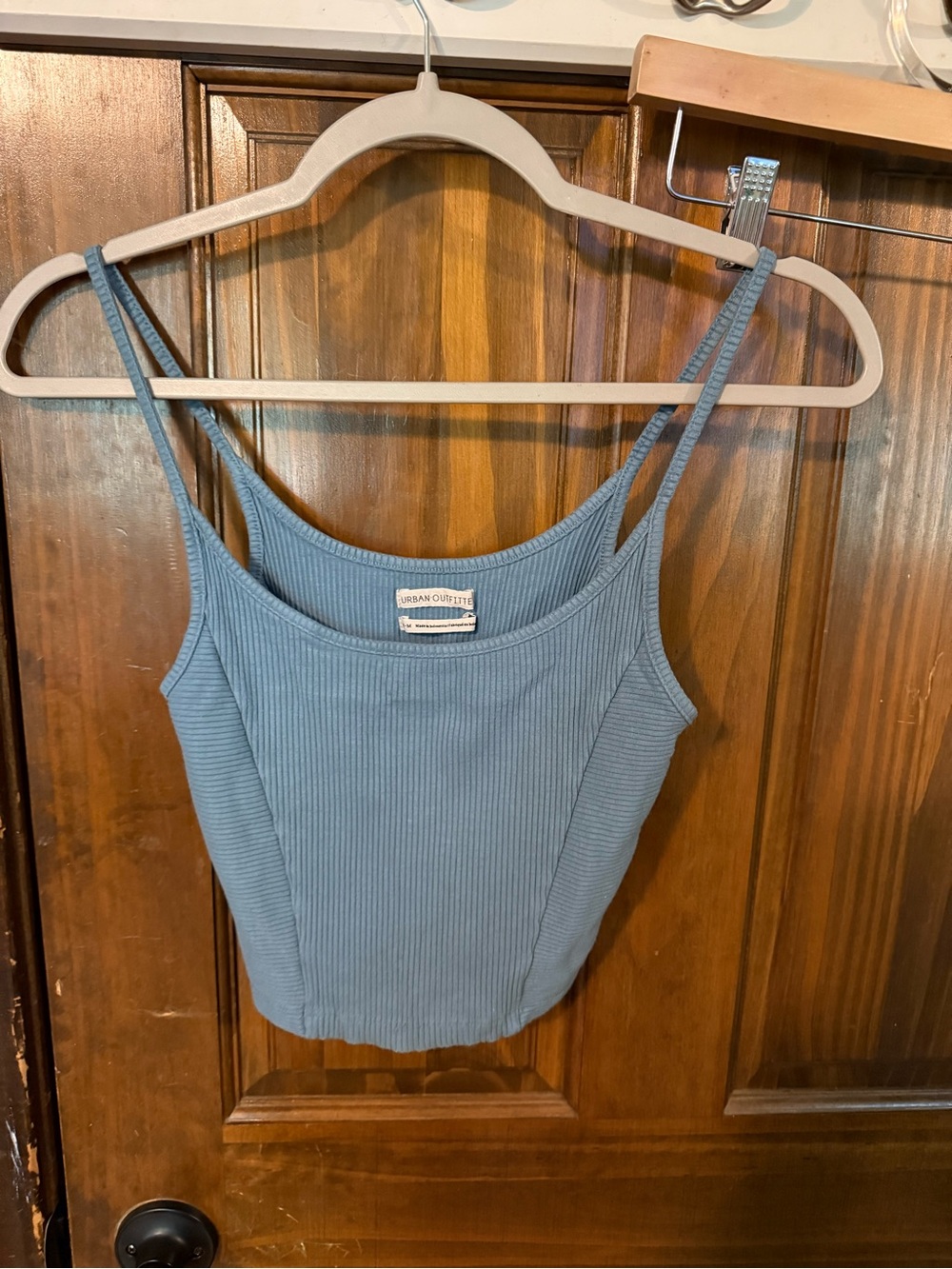 Urban Outfitters Dusty Blue Ribbed Camisole Tank Top